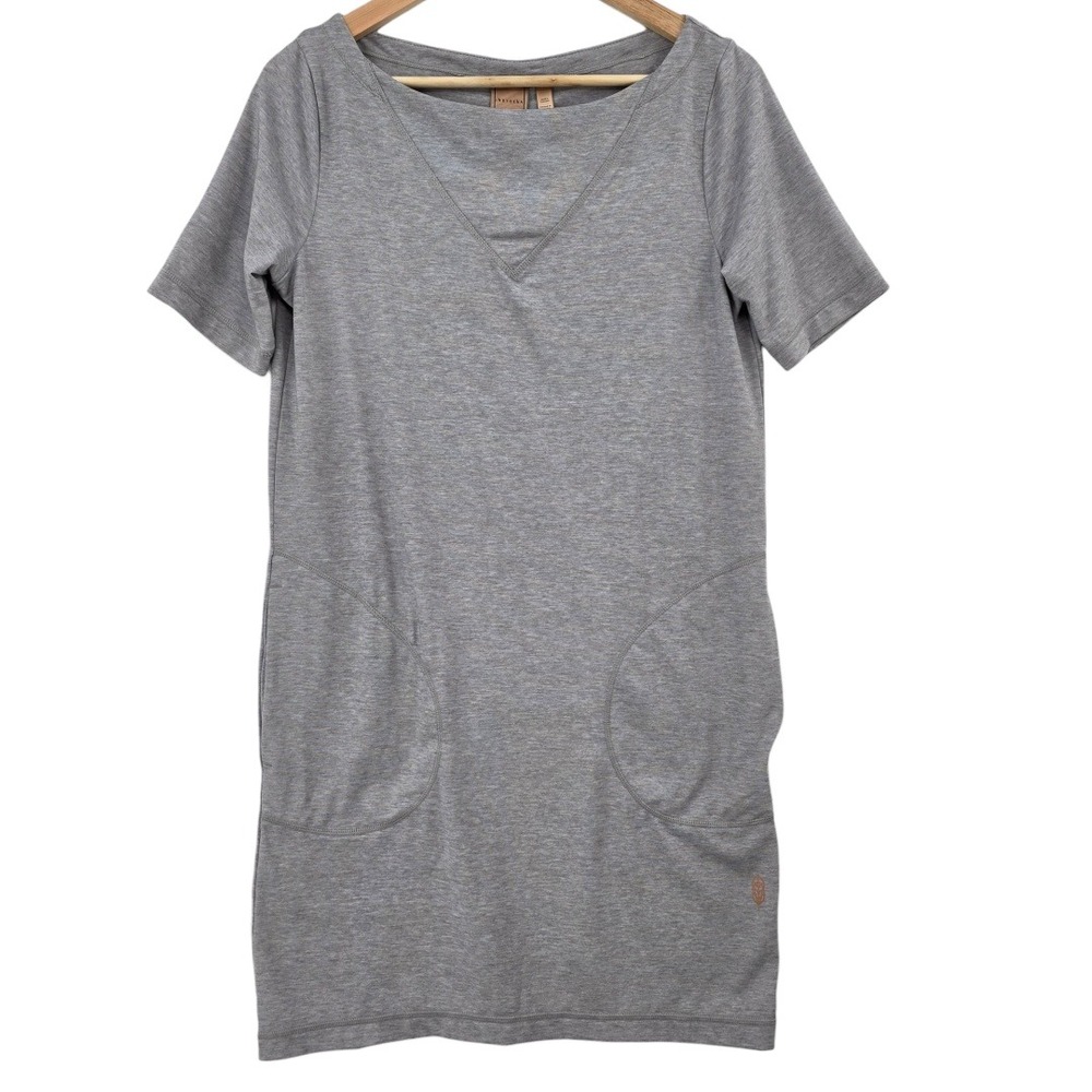 Indygena Womens XS Gray‎ Romy Athleisure Dress with Pockets